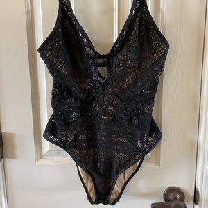 Becca colorplay black one piece swimsuit